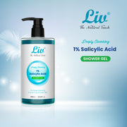 Liv Deeply Cleansing Shower Gel | Infused with 1% Salicylic Acid | 300ML