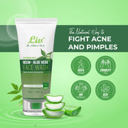 Liv Neem and Aloe Vera Facewash  Pack Of 2 <br> ( 60ML X 2 )